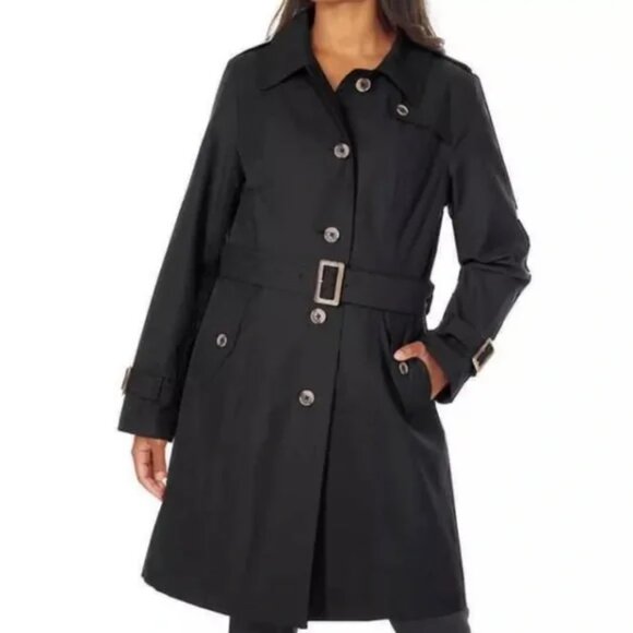 Pendleton Size XS Black Classic Belted Trench Coat NWOT - Picture 1 of 15